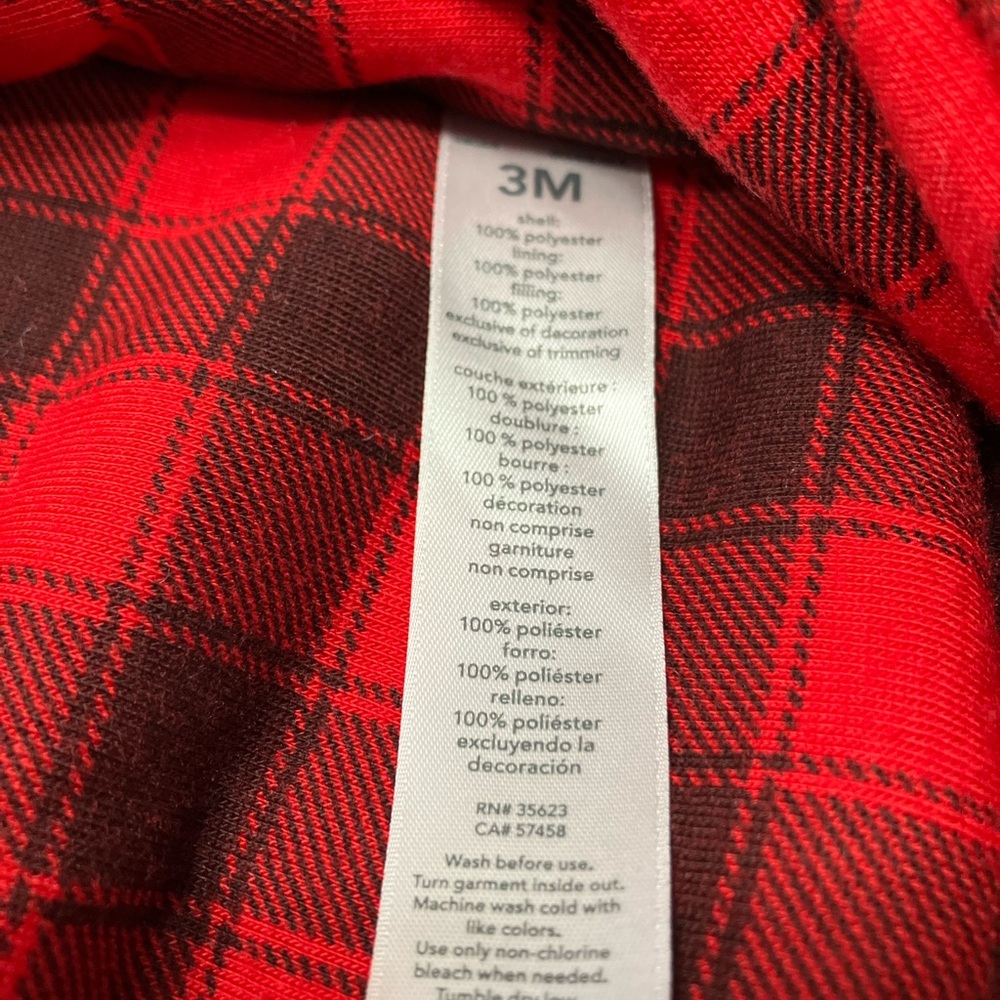 Carter's Just One You Brown Bear Plaid Baby Bunting Fall/Winter Onesie - Picture 6 of 6